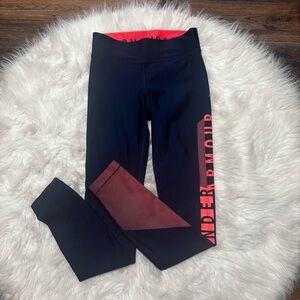Under Armour Heat Gear Leggings in Navy and Coral size Women’s Small